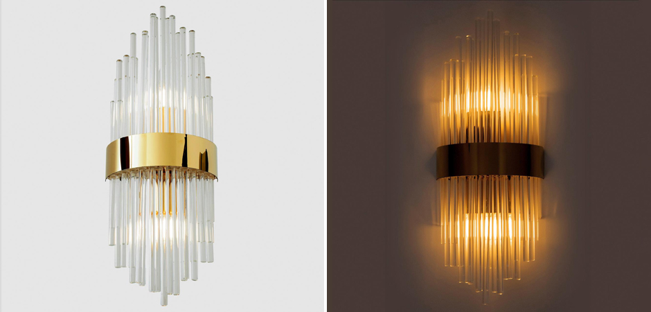 Хрустальное бра Flutes Gold Хрустальное бра Flutes Gold - Loft-Concept в Барнауле