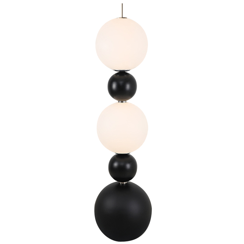 Торшер Five Round Shapes Floor Lamp Черно-белый Торшер Five Round Shapes Floor Lamp Черно-белый в Барнауле | Loft Concept
