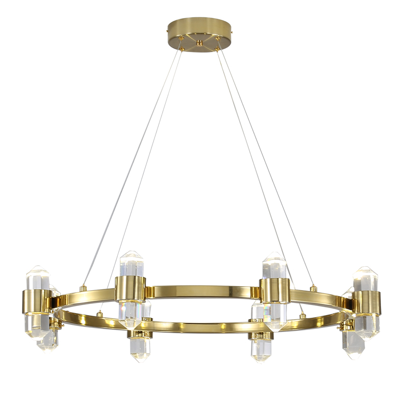 Люстра Crystal Ring Chandelier Brass Латунь Прозрачный Люстра Crystal Ring Chandelier Brass Латунь Прозрачный в Барнауле | Loft Concept