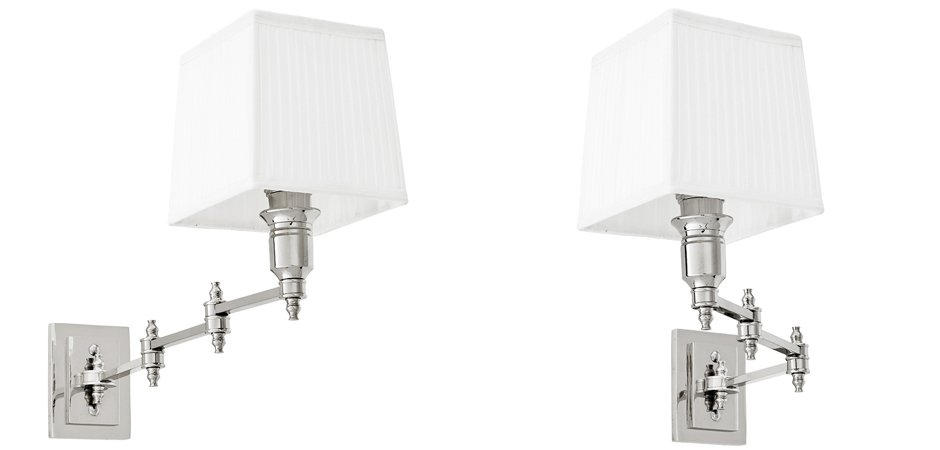 Бра Wall Lamp Lexington Swing Nickel+White Бра Wall Lamp Lexington Swing Nickel+White - Loft-Concept в Барнауле