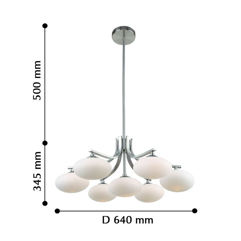 Люстра с овальными белыми плафонами Mushrooms Lamp Люстра с овальными белыми плафонами Mushrooms Lamp в Барнауле