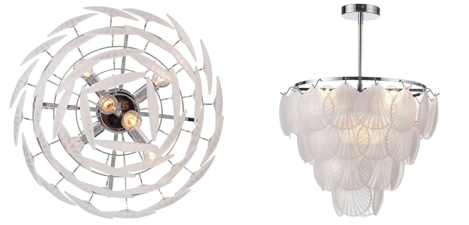 Люстра Glass Shells Suspension Chandelier - фото №1