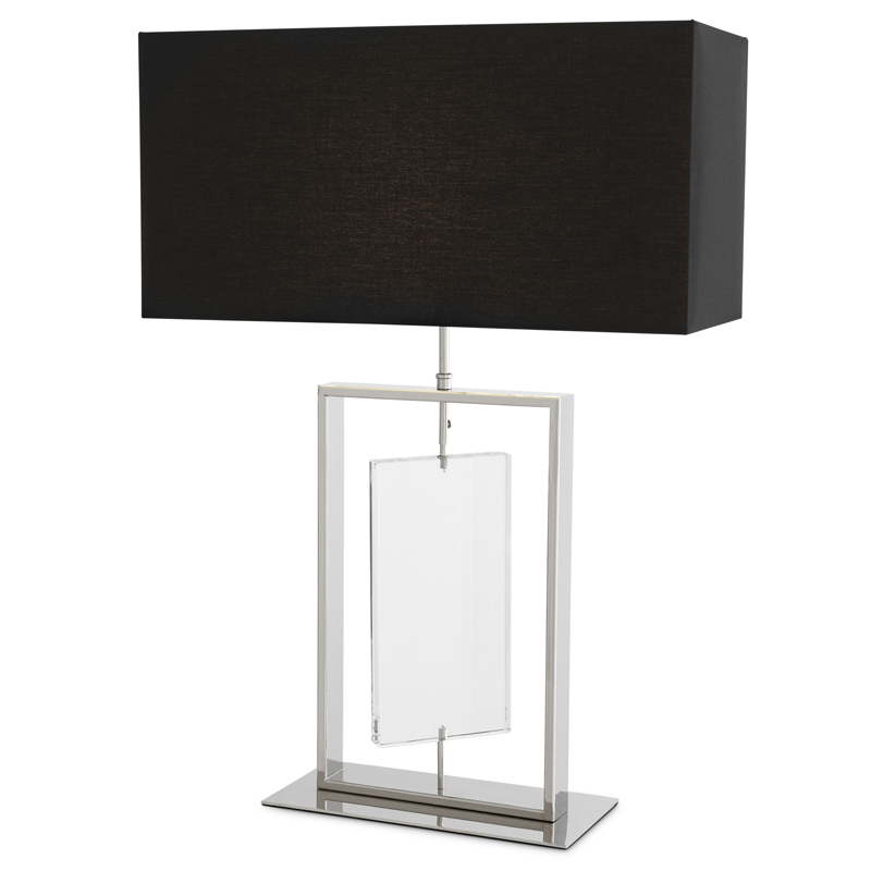 Настольная лампа Eichholtz Table Lamp Forum Никель Черный Прозрачный Настольная лампа Eichholtz Table Lamp Forum Никель Черный Прозрачный в Барнауле | Loft Concept