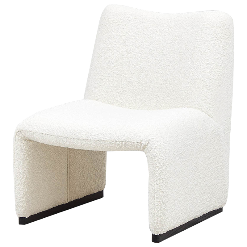 Кресло белое Cress White Boucle Collection Armchair Белый Кресло белое Cress White Boucle Collection Armchair Белый в Барнауле | Loft Concept