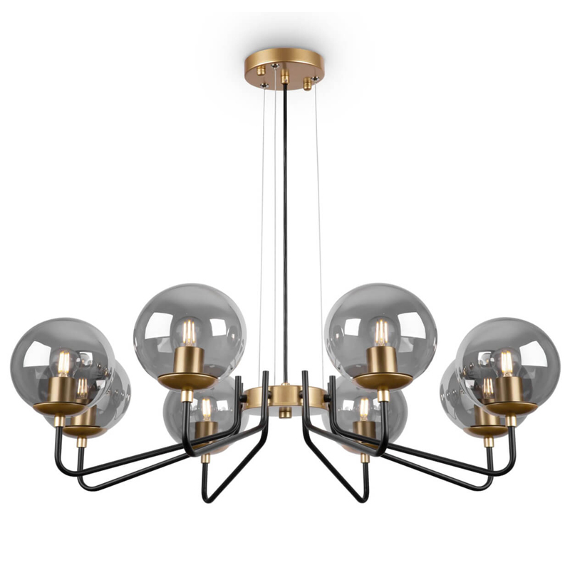 Люстра Benigno Chandelier Золотой Прозрачный (Transparent) Черный в Барнауле | Loft Concept 