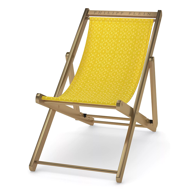 Кресло Philipp Plein Deck Chair Жёлтое Желтый Золотой Кресло Philipp Plein Deck Chair Жёлтое Желтый Золотой в Барнауле | Loft Concept