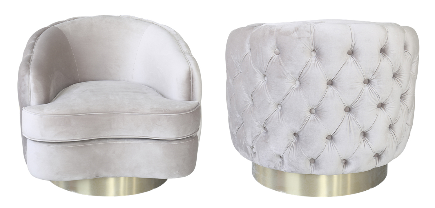 Кресло вращающееся Volker velour - фото