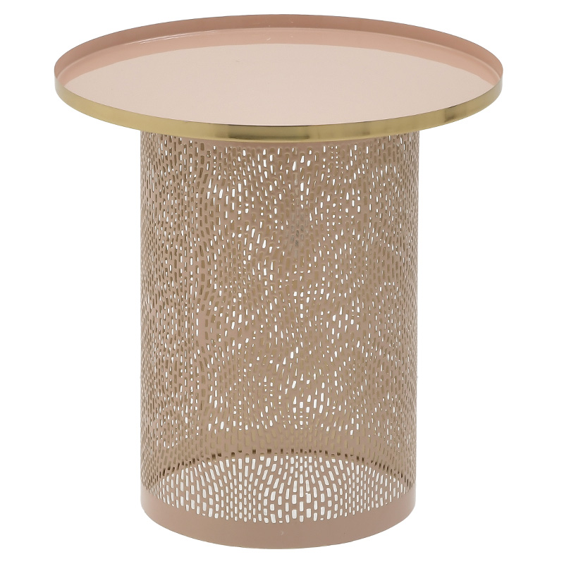 Круглый металлический приставной стол Azure Pink Pastel Metal Table Розовый пастельный Золотой Круглый металлический приставной стол Azure Pink Pastel Metal Table Розовый пастельный Золотой в Барнауле | Loft Concept