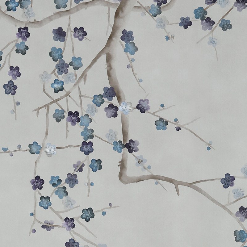 Обои ручная роспись Plum Blossom Colourway SC-81 on Oyster Shell metallic silk Обои ручная роспись Plum Blossom Colourway SC-81 on Oyster Shell metallic silk в Барнауле | Loft Concept