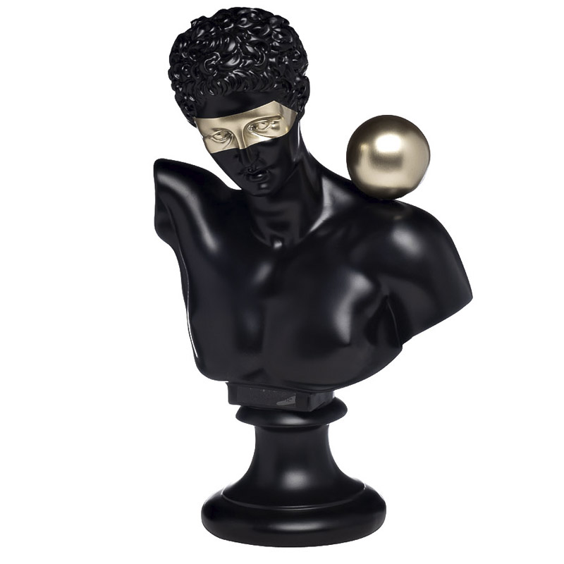 Статуэтка Antique Bust man Золотой Черный Статуэтка Antique Bust man Золотой Черный в Барнауле | Loft Concept