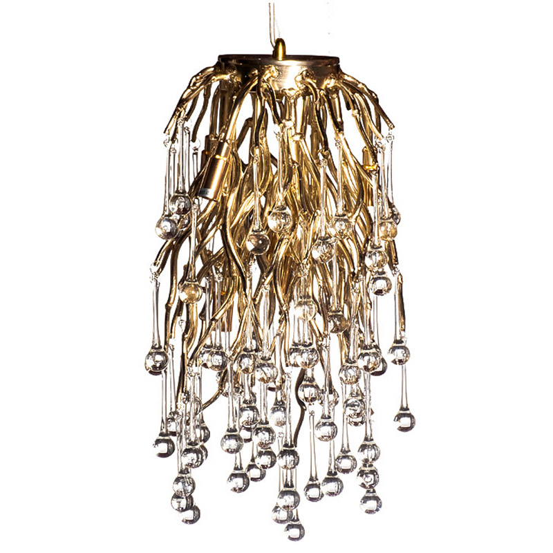 Подвесной светильник Droplet Gold Hanging Lamp Золотой Прозрачный Подвесной светильник Droplet Gold Hanging Lamp Золотой Прозрачный в Барнауле | Loft Concept