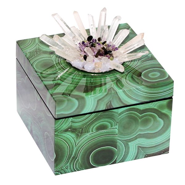 Шкатулка stone Flower Malachite Малахит (зеленый) Шкатулка stone Flower Malachite Малахит (зеленый) в Барнауле | Loft Concept