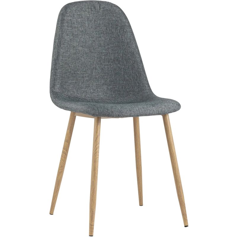 Стул Archie Chair Серая Рогожка Деревянные ножки Серый Древесина в Барнауле | Loft Concept 