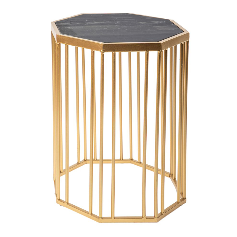 Приставной стол Side Table Marble чёрный мрамор Черный Мрамор Nero Золотой Приставной стол Side Table Marble чёрный мрамор Черный Мрамор Nero Золотой в Барнауле | Loft Concept