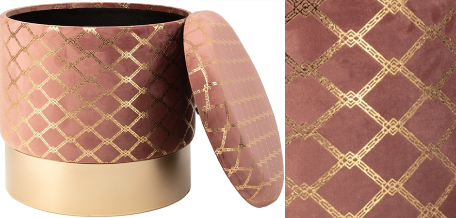 Пуф PUF Upholstery Gold Mesh розовый Пуф PUF Upholstery Gold Mesh розовый - Loft-Concept в Барнауле