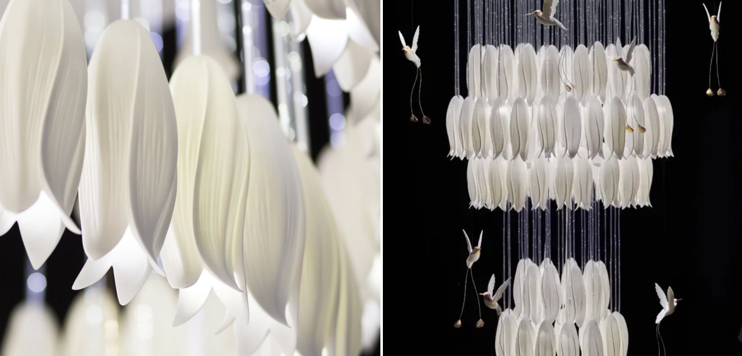 Большая Люстра для Лестницы Sagarti Contemporary chandelier ALBA GRAND Flowers & Birds - фото №1