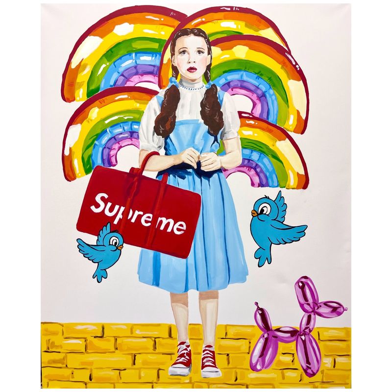Картина Dorothy with Supreme Bag and Blue Birds Мульти Картина Dorothy with Supreme Bag and Blue Birds Мульти в Барнауле | Loft Concept