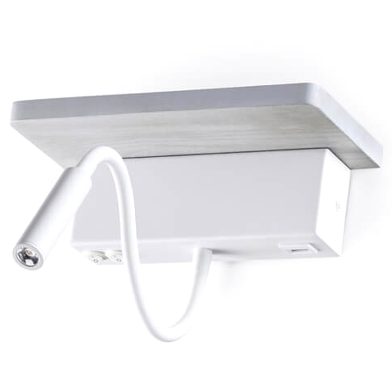 Бра Shirk Белое с USB входом Белый Бра Shirk Белое с USB входом Белый в Барнауле | Loft Concept