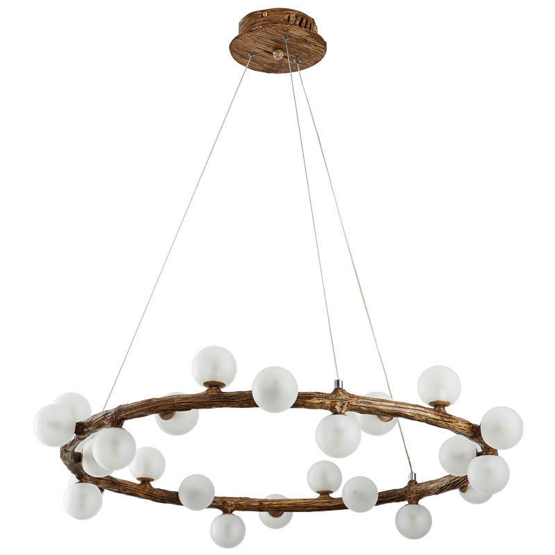 Люстра Circular Branch Chandelier Коричневый Белый Люстра Circular Branch Chandelier Коричневый Белый в Барнауле | Loft Concept