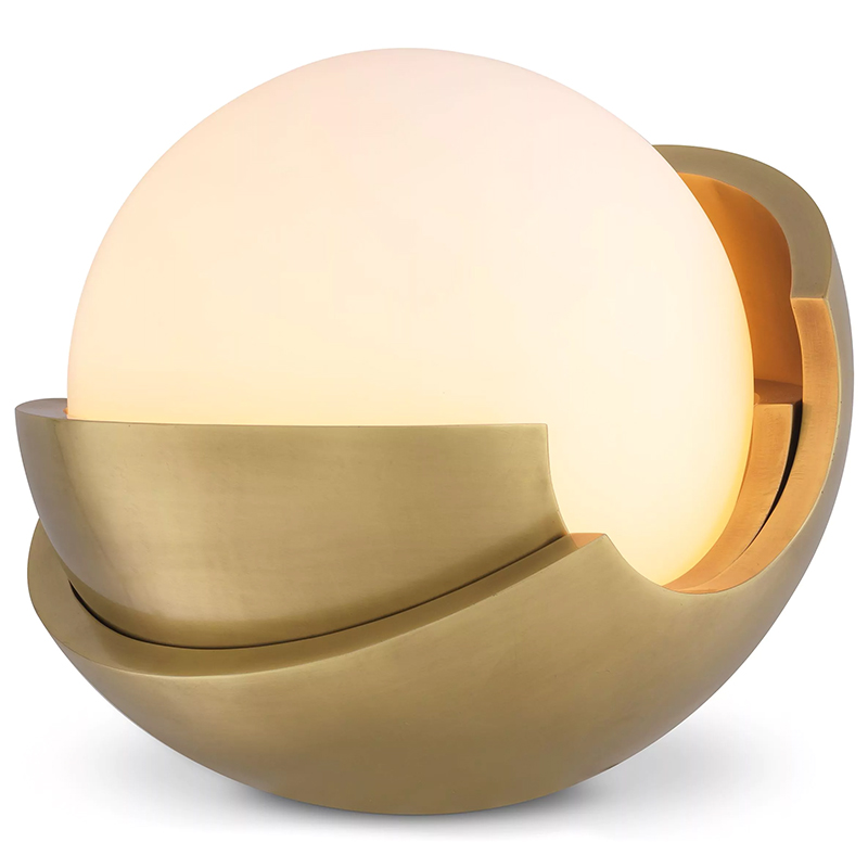 Настольная лампа Eichholtz Table Lamp Cabo Белое матовое стекло Латунь Настольная лампа Eichholtz Table Lamp Cabo Белое матовое стекло Латунь в Барнауле | Loft Concept