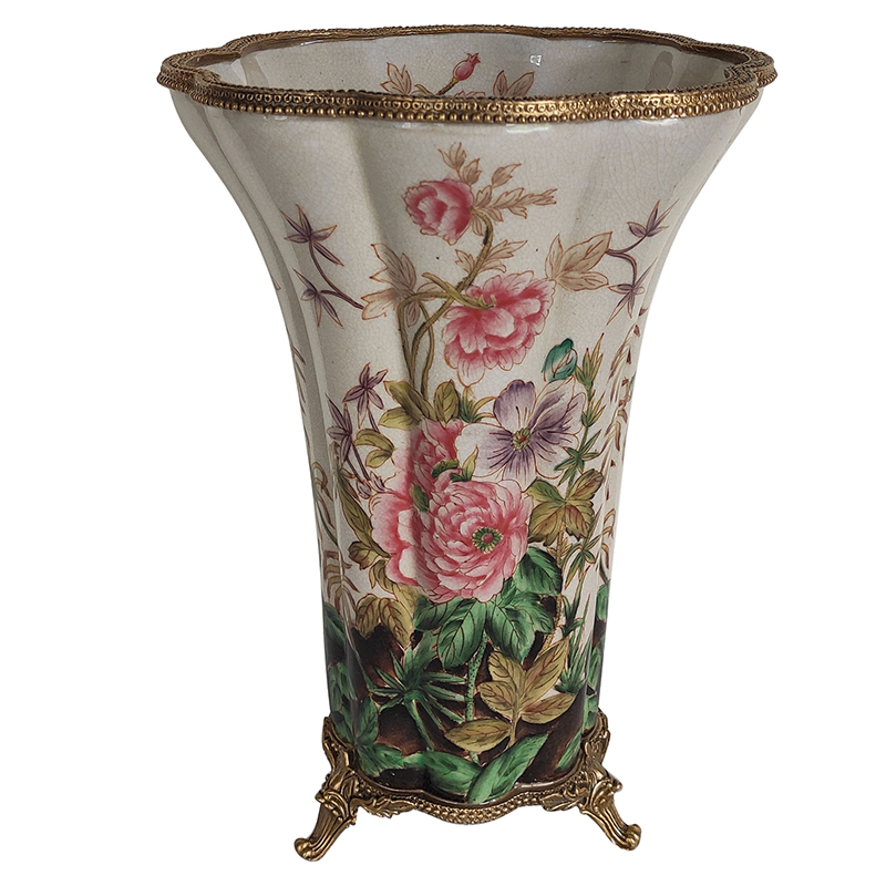 Ваза Flower Garden Vase Бронза Мульти Белый Ваза Flower Garden Vase Бронза Мульти Белый в Барнауле | Loft Concept