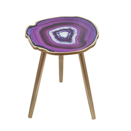 Кофейный стол Imitation Agate Fuchsia Латунь Фиолетовый Кофейный стол Imitation Agate Fuchsia Латунь Фиолетовый в Барнауле | Loft Concept