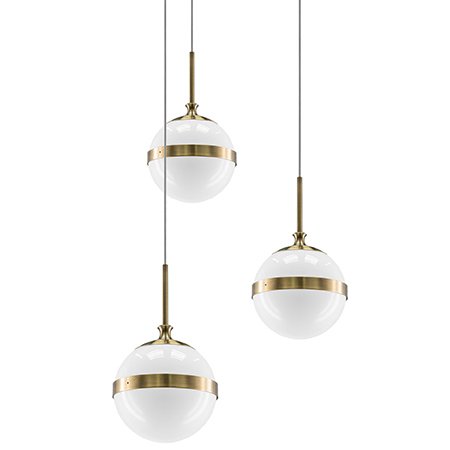 Подвесной светильник Peggy Single Pendant Light 3 Gold Белый Бронза Подвесной светильник Peggy Single Pendant Light 3 Gold Белый Бронза в Барнауле | Loft Concept