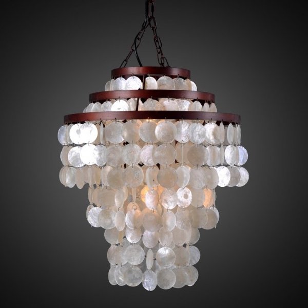 Люстра RH Capiz Three-Tier Chandelier Antic Iron Люстра RH Capiz Three-Tier Chandelier Antic Iron в Барнауле | Loft Concept