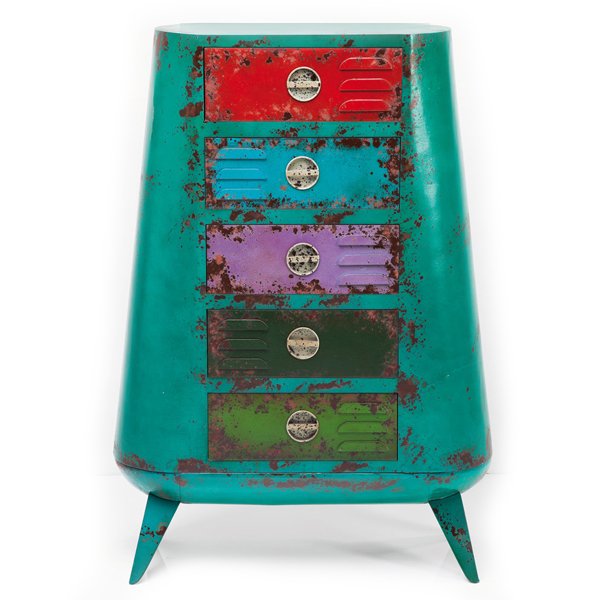 Комод металлический с цветными ящиками Retro Futurismo chest V Мульти Комод металлический с цветными ящиками Retro Futurismo chest V Мульти в Барнауле | Loft Concept