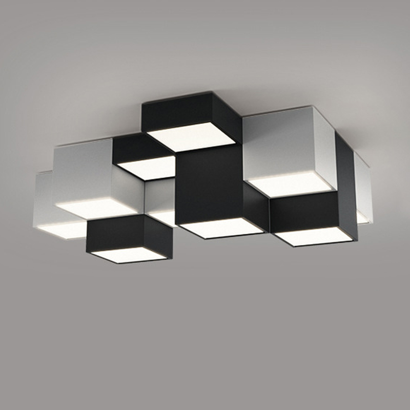Комбинация из 12-ти геометрических потолочных светильников Twelve Geometric Lamps Черный Белый Комбинация из 12-ти геометрических потолочных светильников Twelve Geometric Lamps Черный Белый в Барнауле | Loft Concept