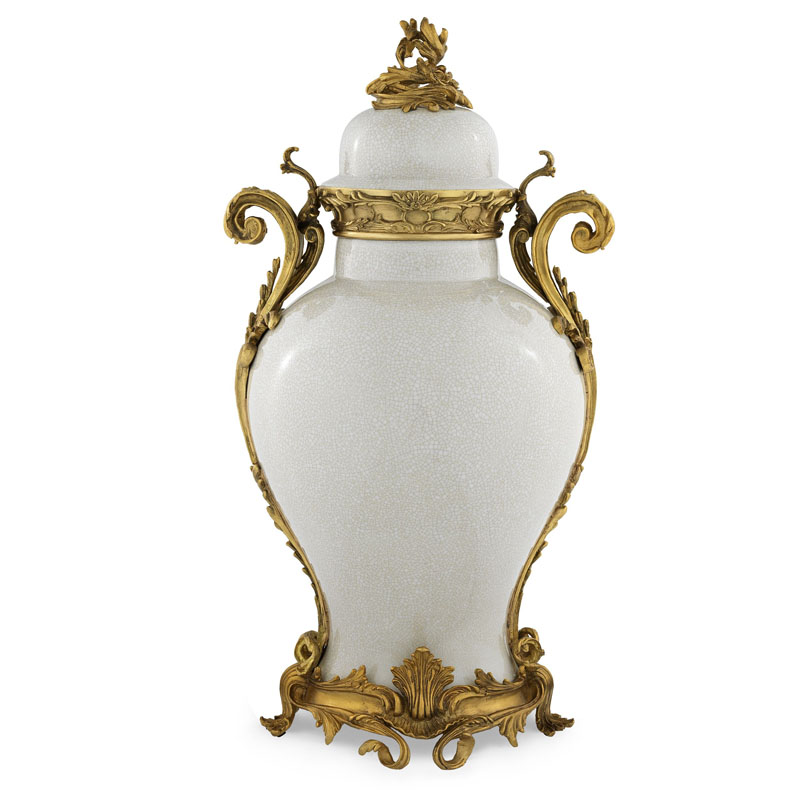 Ваза Eichholtz VASE ARMAND Кремовый Золотой в Барнауле | Loft Concept 