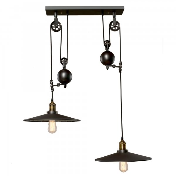 Люстра Loft Cone Pendant Balance Line 2 Винтажный черный Люстра Loft Cone Pendant Balance Line 2 Винтажный черный в Барнауле | Loft Concept