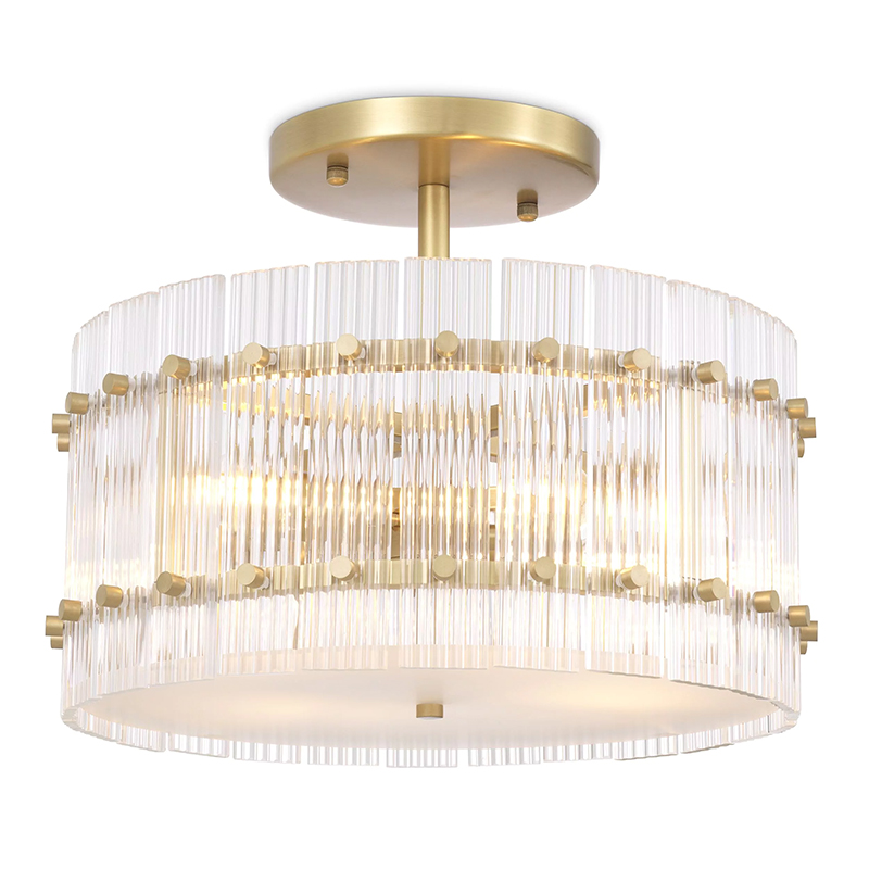 Потолочный светильник Eichholtz Ceiling Lamp Ruby Round Brass Латунь Прозрачное Стекло Потолочный светильник Eichholtz Ceiling Lamp Ruby Round Brass Латунь Прозрачное Стекло в Барнауле | Loft Concept