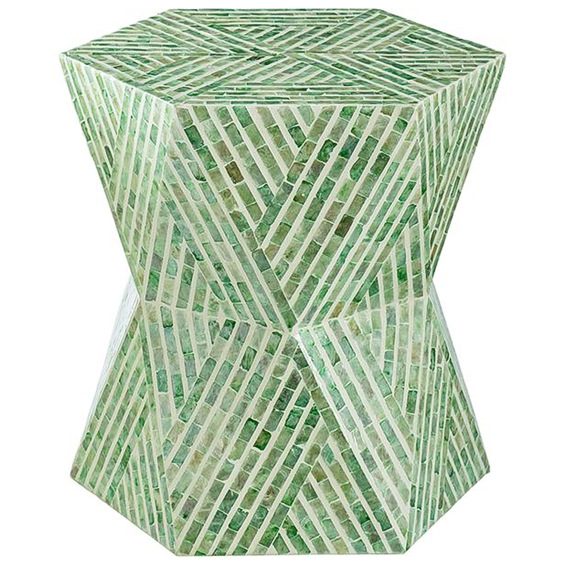 Приставной стол Geometric Green Зеленый Белый Приставной стол Geometric Green Зеленый Белый в Барнауле | Loft Concept
