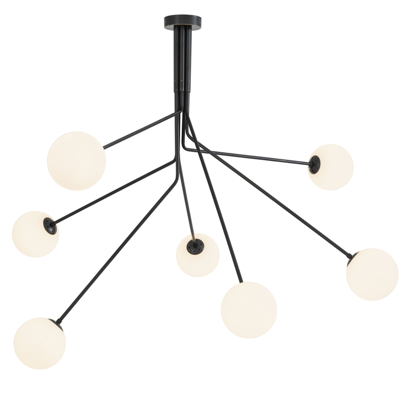 Люстра Eichholtz Chandelier Topaz Bronze Темная бронза Белое матовое стекло Люстра Eichholtz Chandelier Topaz Bronze Темная бронза Белое матовое стекло в Барнауле | Loft Concept