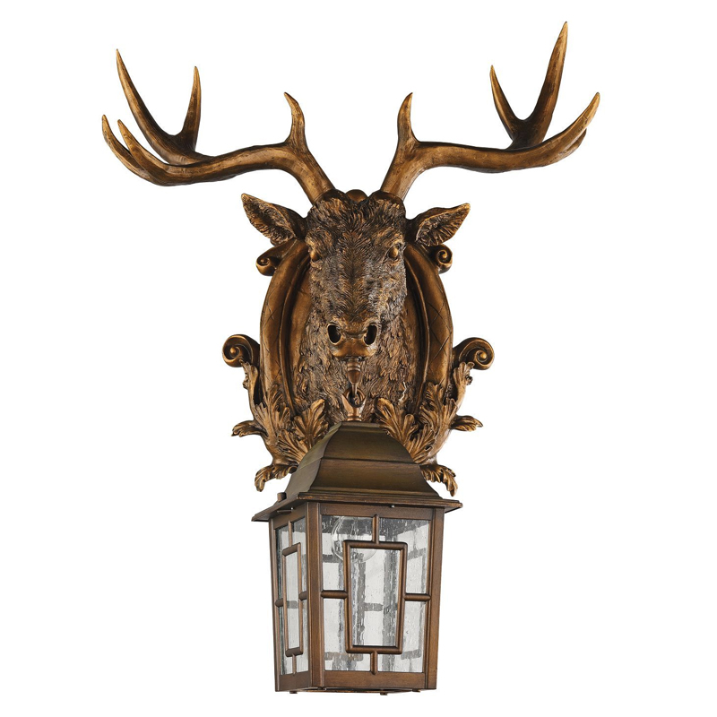 Коричневый уличный светильник с головой лося ANIMAL LANTERN Коричневый Прозрачный Коричневый уличный светильник с головой лося ANIMAL LANTERN Коричневый Прозрачный в Барнауле | Loft Concept
