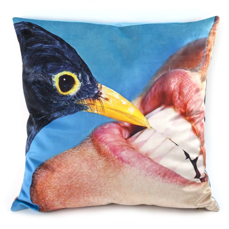 Подушка Seletti Cushion Crow Design Toiletpaper Голубой Подушка Seletti Cushion Crow Design Toiletpaper Голубой в Барнауле | Loft Concept
