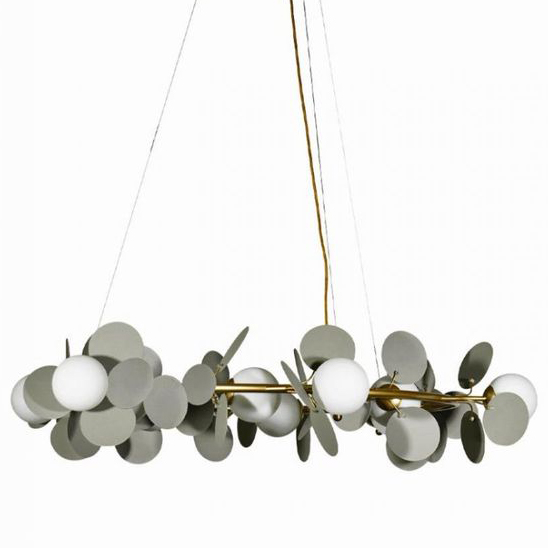 Люстра MATISSE Chandelier circle Gray диаметр 105 Серый Золотой Белый Люстра MATISSE Chandelier circle Gray диаметр 105 Серый Золотой Белый в Барнауле | Loft Concept
