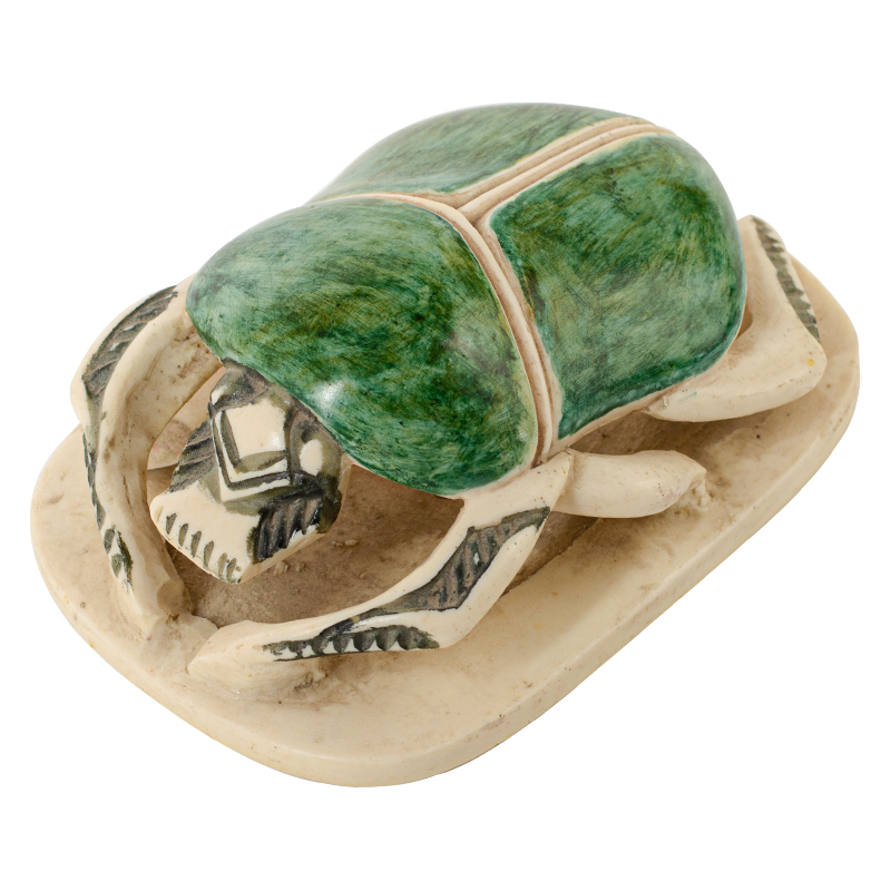 Статуэтка Скарабей Scarab Beetle beige and green Бежевый Зеленый Статуэтка Скарабей Scarab Beetle beige and green Бежевый Зеленый в Барнауле | Loft Concept