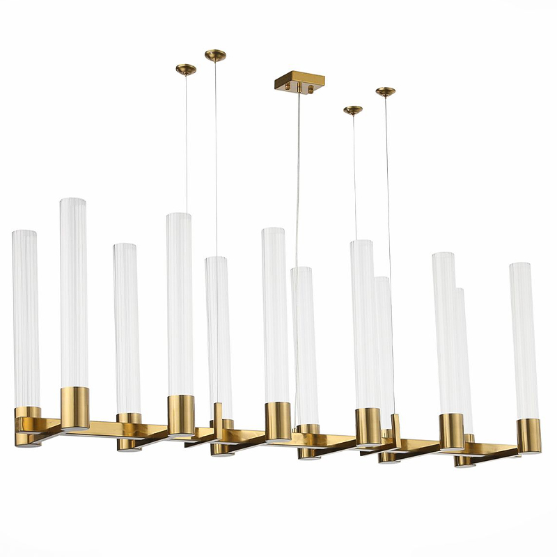 Люстра Jenae Glass Tubes Chandelier Латунь Прозрачный Люстра Jenae Glass Tubes Chandelier Латунь Прозрачный в Барнауле | Loft Concept