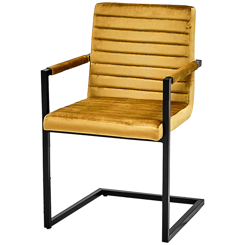 Стул с подлокотниками Dalak Stool yellow Черный Желтый Стул с подлокотниками Dalak Stool yellow Черный Желтый в Барнауле | Loft Concept