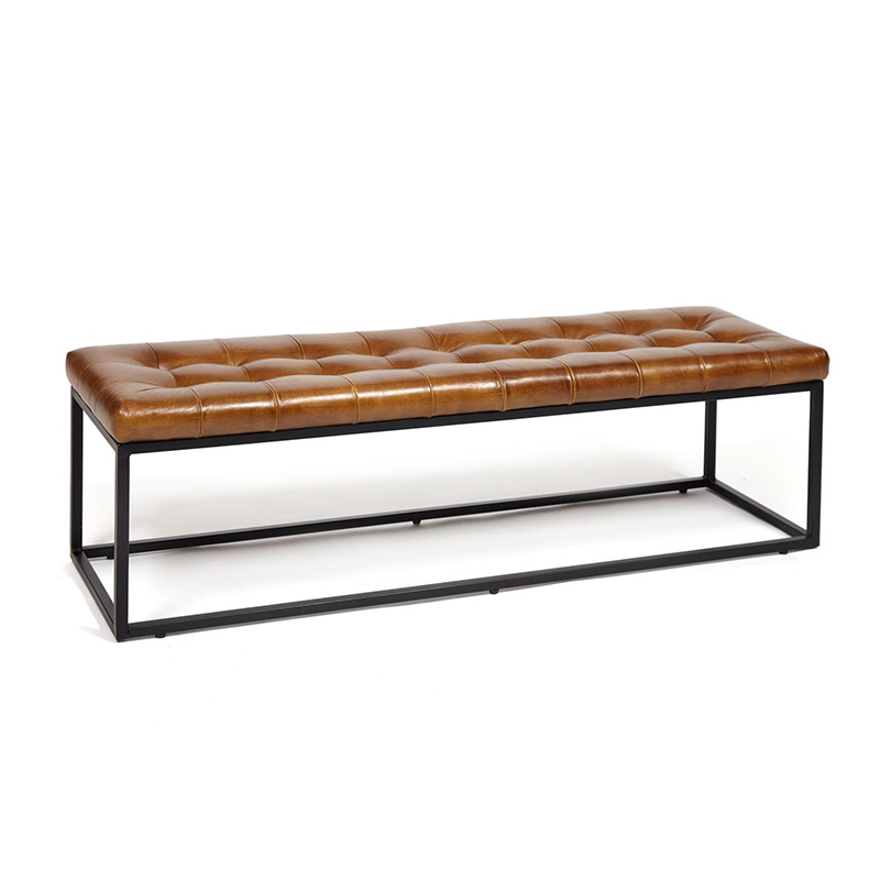 Банкетка Buffalo Leather Industrial Banquette Коричневый Банкетка Buffalo Leather Industrial Banquette Коричневый в Барнауле | Loft Concept