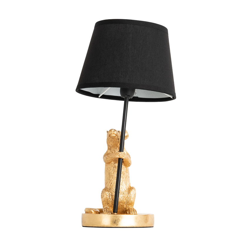 Настольная лампа Gold Mouse holding a black lamp Золотой Черный Настольная лампа Gold Mouse holding a black lamp Золотой Черный в Барнауле | Loft Concept