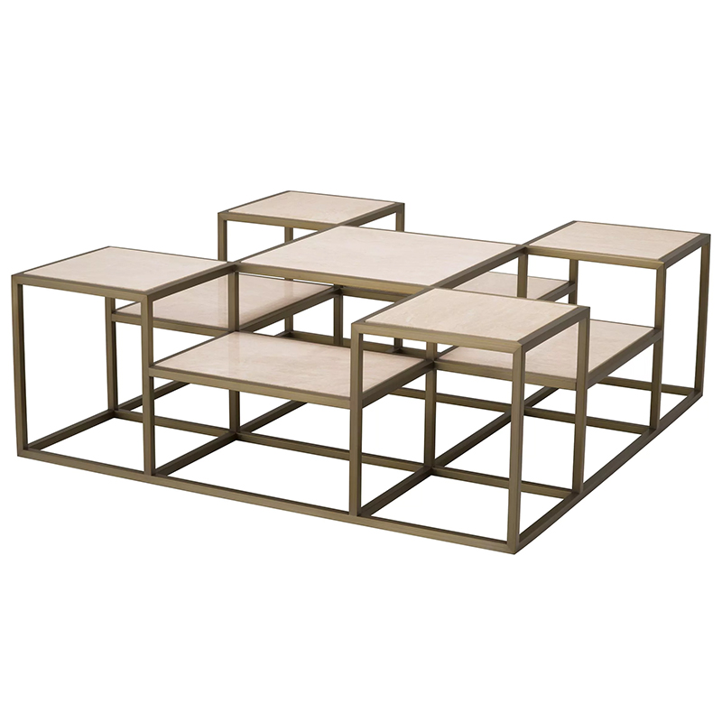 Кофейный стол Eichholtz Coffee Table Smythson Песочный Латунь Кофейный стол Eichholtz Coffee Table Smythson Песочный Латунь в Барнауле | Loft Concept