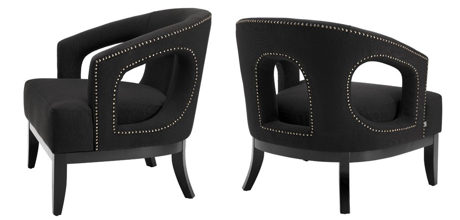 Кресло Eichholtz Chair Adam Black Кресло Eichholtz Chair Adam Black - Loft-Concept в Барнауле