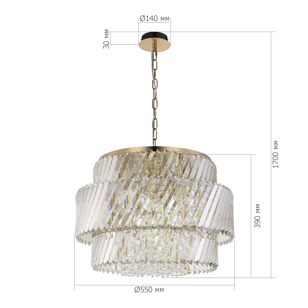 Люстра круглая в классическом обрамлении Light Connoisseurs Beauty в Барнауле