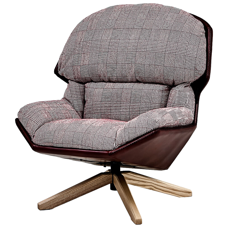 Кресло Parker Chair Бургундский красный Черно-белый Коричневый Кресло Parker Chair Бургундский красный Черно-белый Коричневый в Барнауле | Loft Concept
