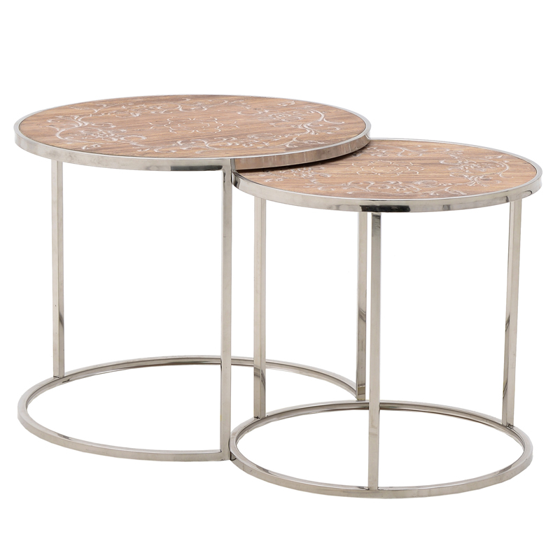 Комплект приставных столов Macaria Table Серебряный Древесина в Барнауле | Loft Concept 