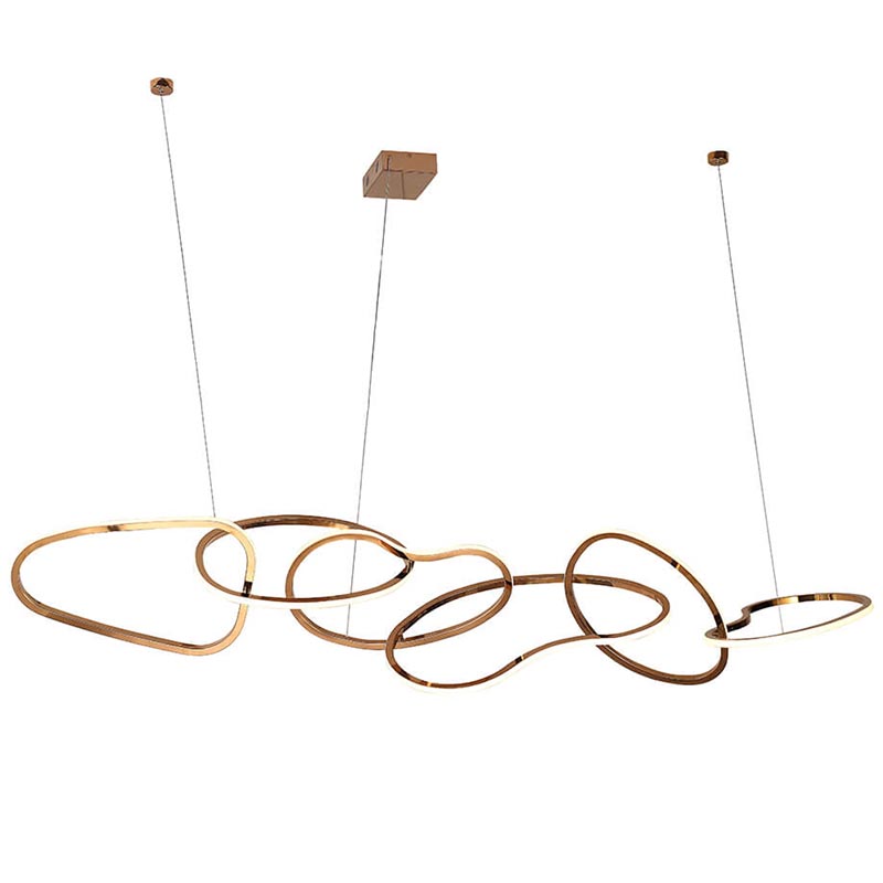 Люстра Wavy Ring Connection Gold Золотой Розовое золото в Барнауле | Loft Concept 