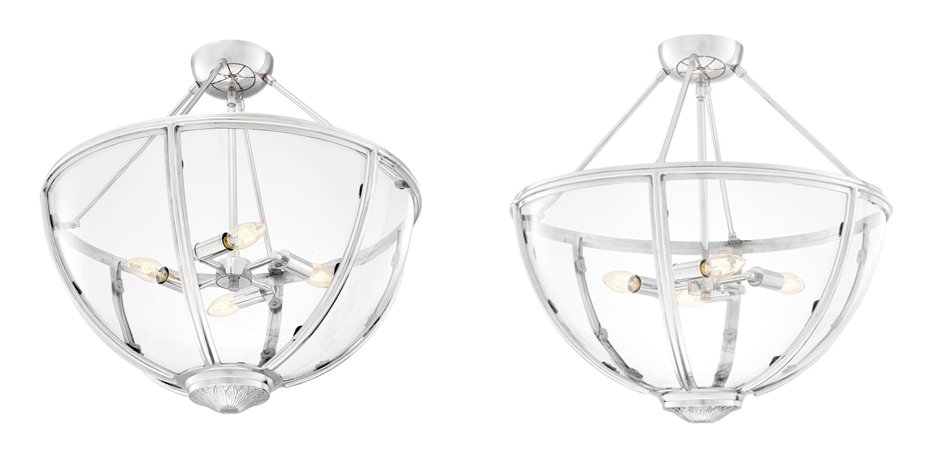 Потолочный светильник Eichholtz Ceiling Lamp Deveraux Nickel - Loft-Concept в Барнауле